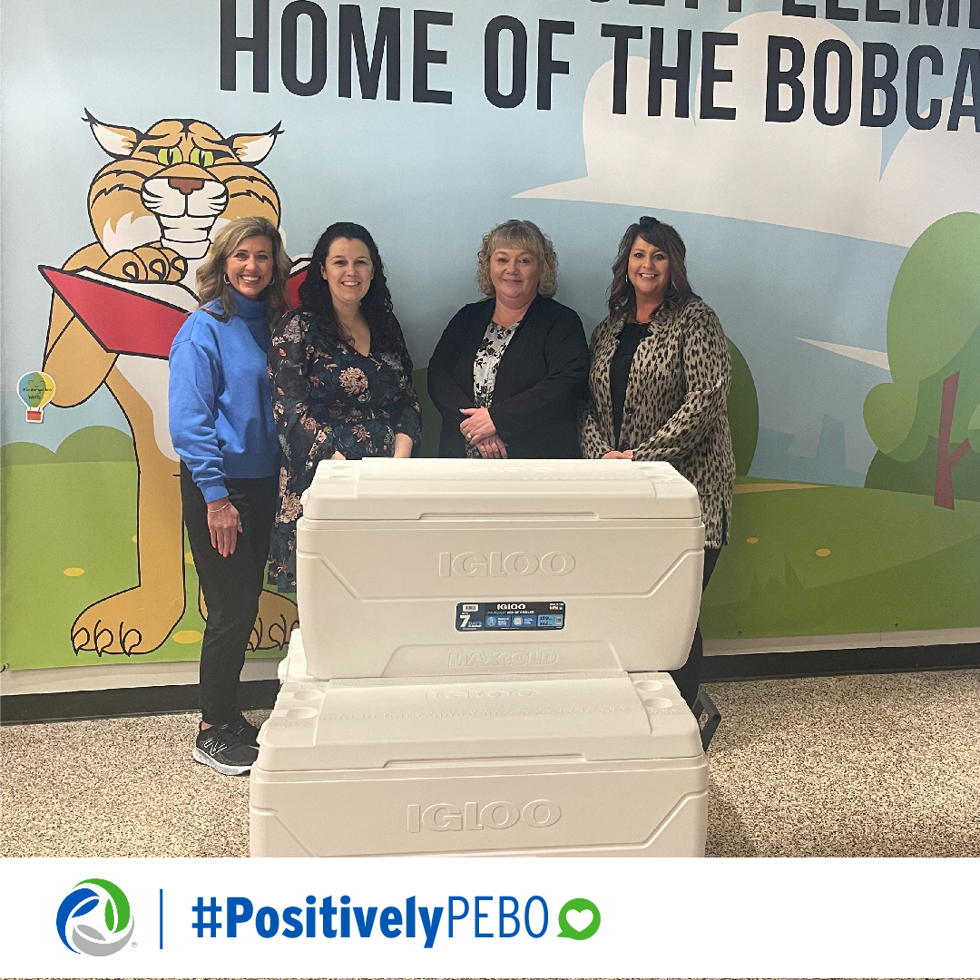 Donated coolers to Blennerhassett Elementary School