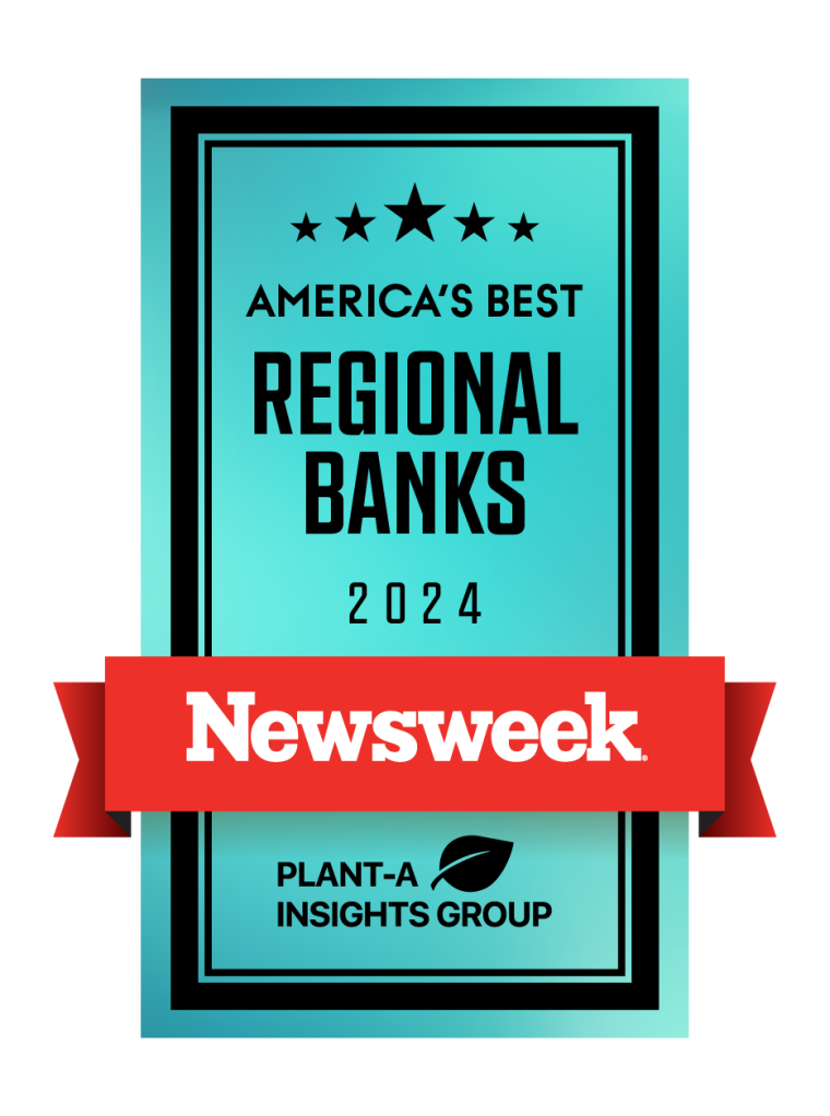America's Best Regional Banks 2024 by Newsweek award logo.