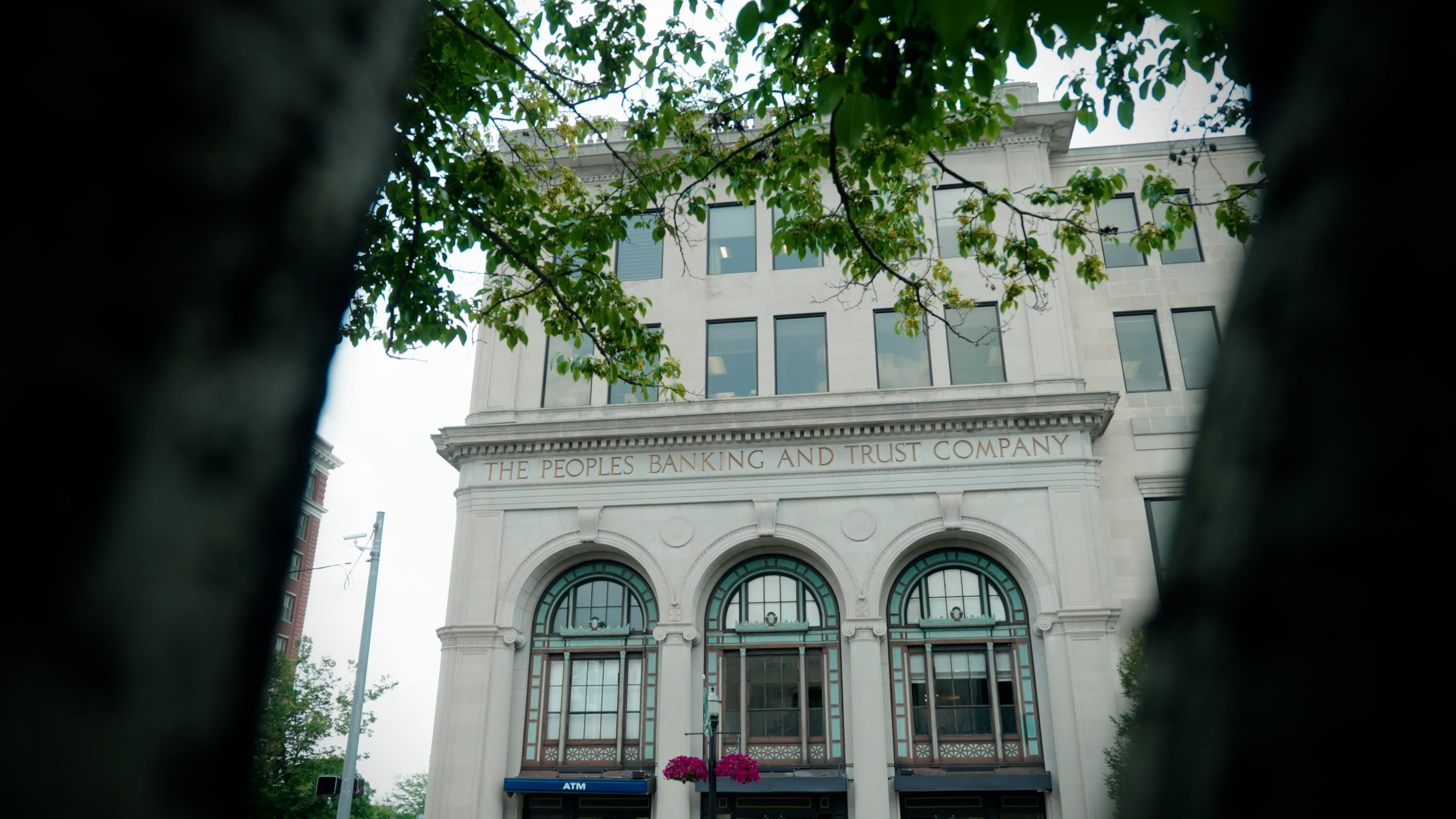 Exterior of Peoples Insurance Agency in Marietta, Ohio.