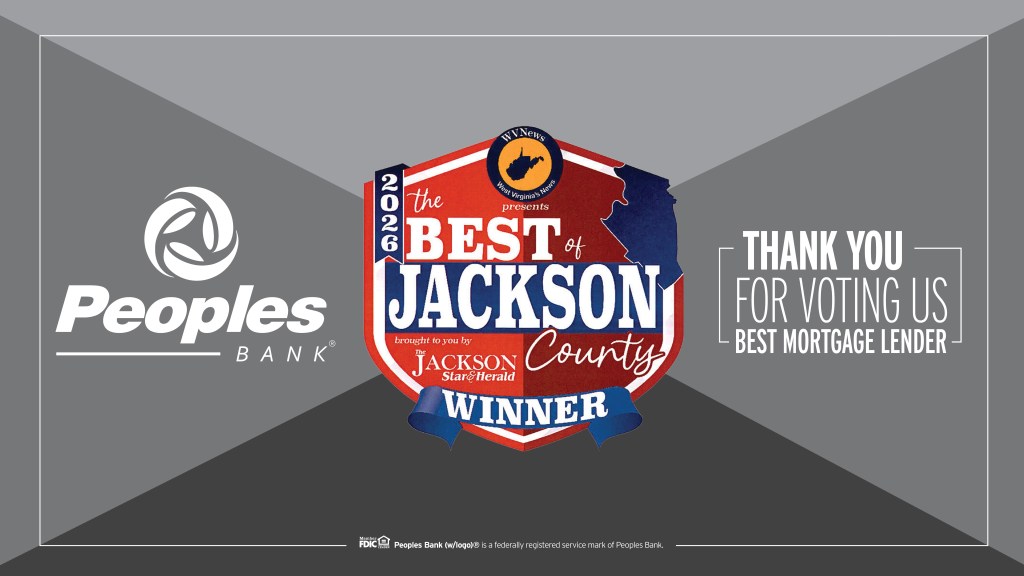 Peoples Bank logo and The Best of Jackson County winners logo. Thank you for voting us Best Mortgage Lender!