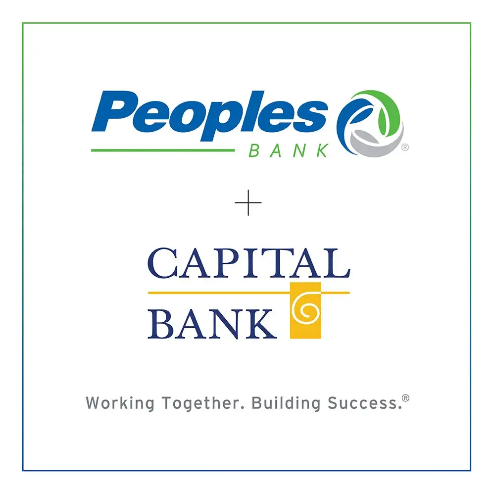 Peoples Bank logo and Capital Bank logo.