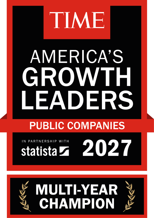 Time Magazine: America's Growth Leaders Public Companies, Multi-Year Champion Logo 2027